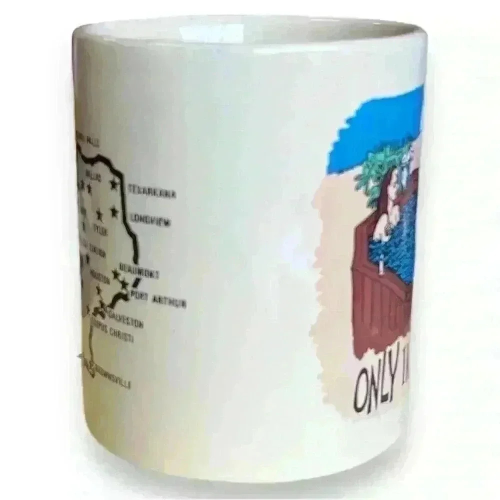RARE Vintage Texas Hot Tub Coffee Mug by C. Van Way Hampton Zee Tee Only in TX - Picture 2 of 6